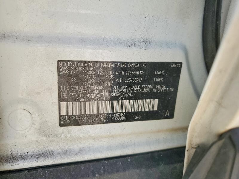 2021 TOYOTA RAV4 XLE 12