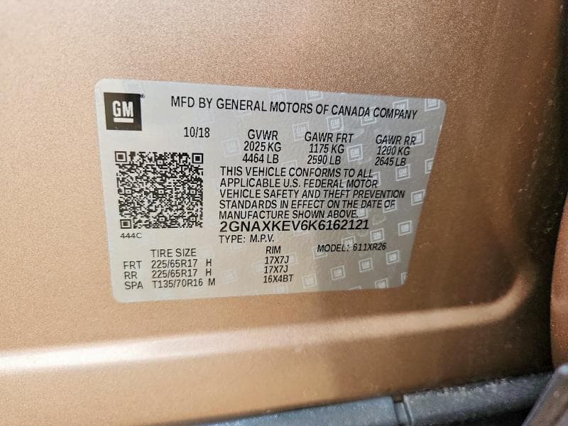 2019 CHEVROLET EQUINOX LT LT 12