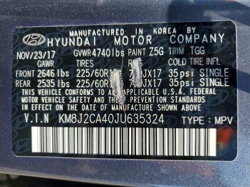 2018 HYUNDAI TUCSON SE SE 13