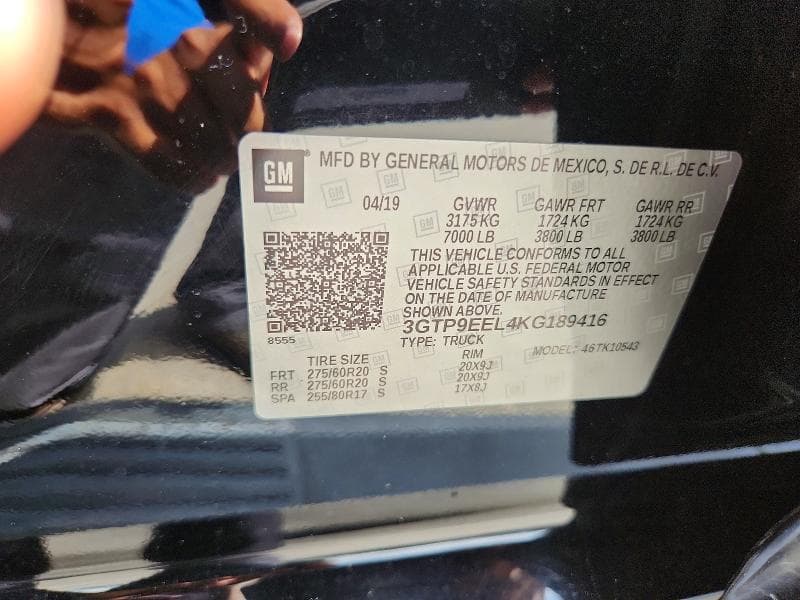2019 GMC SIERRA K1500 AT4 12