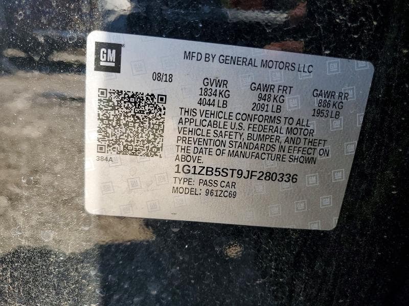2018 CHEVROLET MALIBU LS LS 12