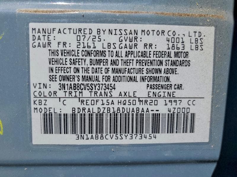 2025 NISSAN SENTRA SV 13