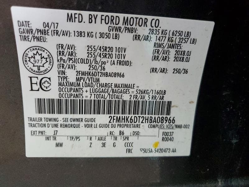 2017 FORD FLEX LIMITED 13