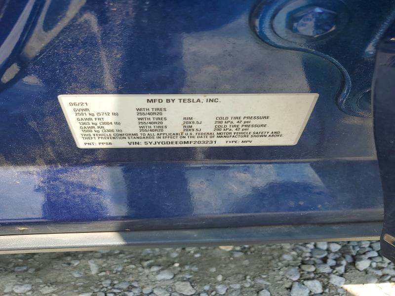 2021 TESLA MODEL Y 12