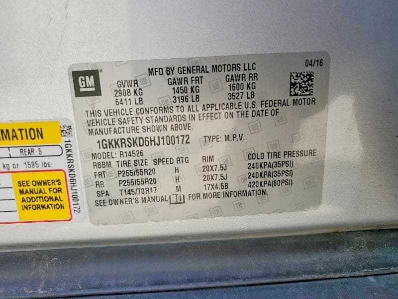 2017 GMC ACADIA LIMITED SLT-2 13