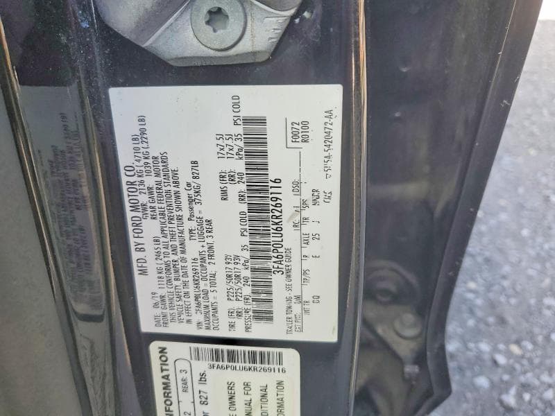2019 FORD FUSION SE SE 12