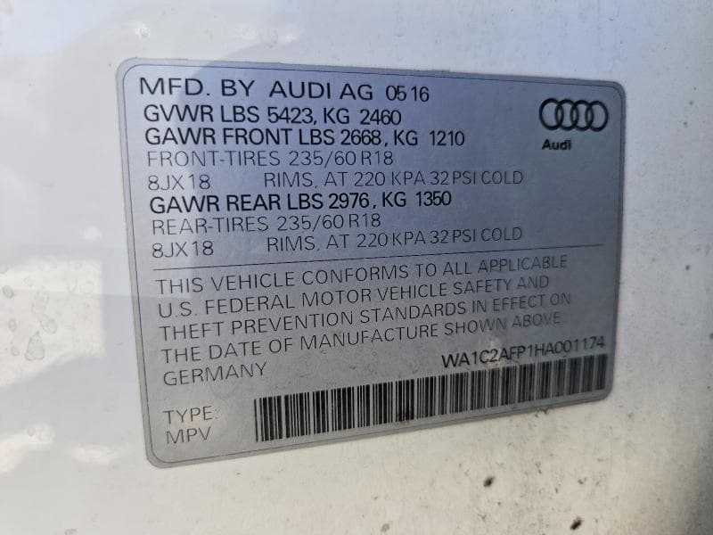 2017 AUDI Q5 PREMIUM 12