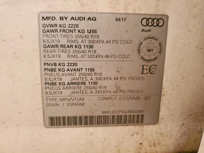 2018 AUDI Q3 PREMIUM PLUS PREMIUM PLUS 12