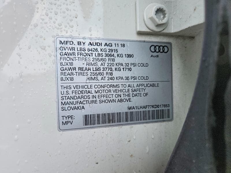 2019 AUDI Q7 PREMIUM PLUS PREMIUM PLUS 13