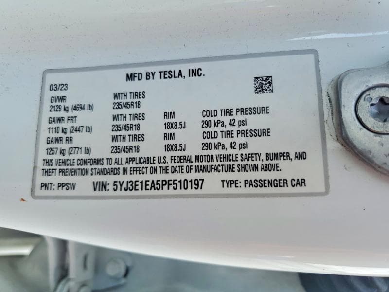 2023 TESLA MODEL 3 12