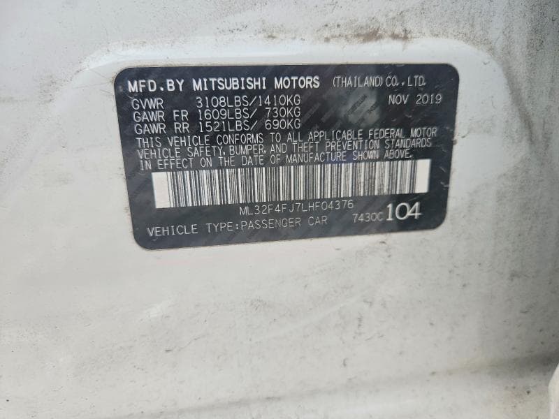 2020 MITSUBISHI MIRAGE G4 SE 12