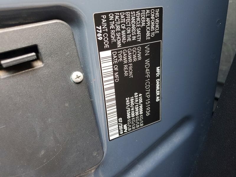 2019 MERCEDES-BENZ SPRINTER 2500/3500 DELIVERY VAN 2500/3500 13
