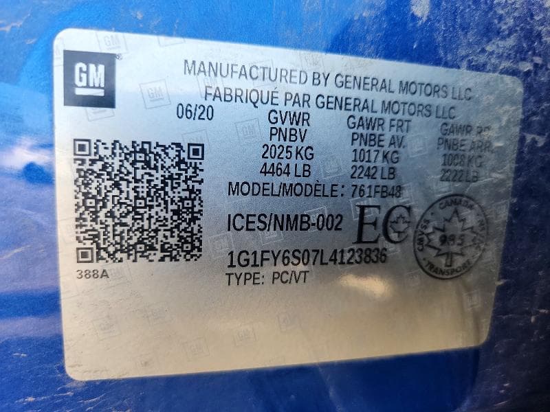 2020 CHEVROLET BOLT EV LT 12