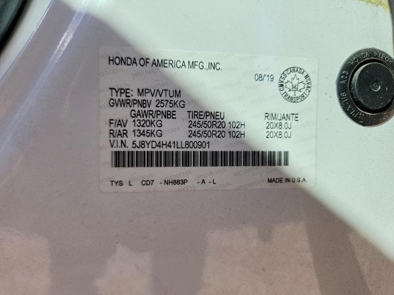 2020 ACURA MDX TECHNOLOGY 14