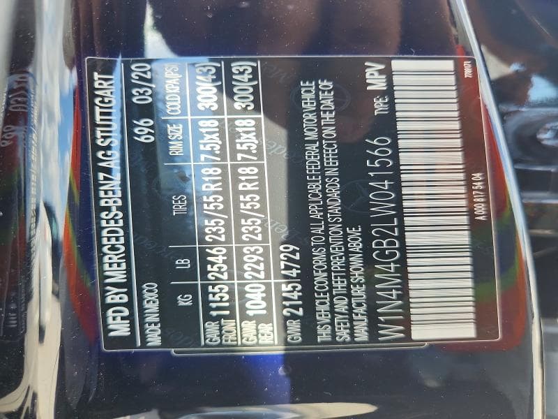 2020 MERCEDES-BENZ GLB 250 13