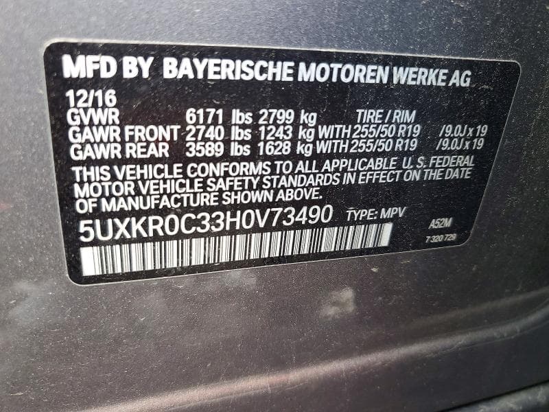 2017 BMW X5 XDRIVE35I 13