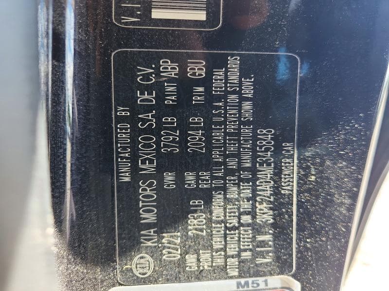 2021 KIA FORTE LXS 12