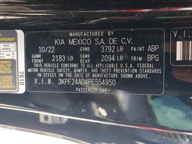 2023 KIA FORTE LXS 12