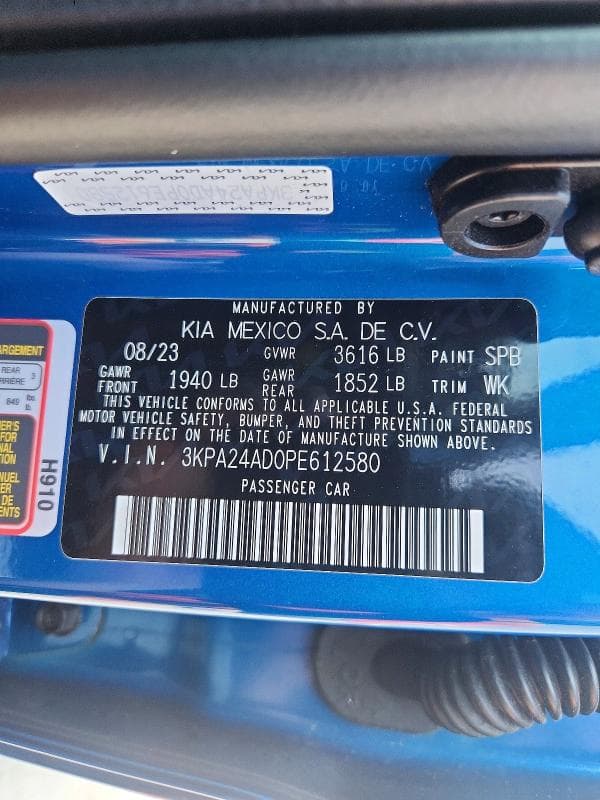 2023 KIA RIO S S 12