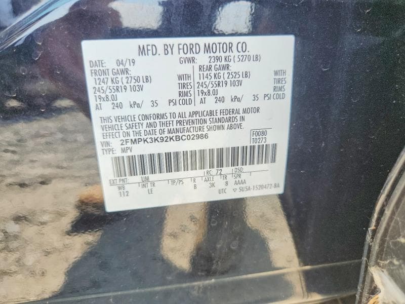 2019 FORD EDGE TITANIUM 13