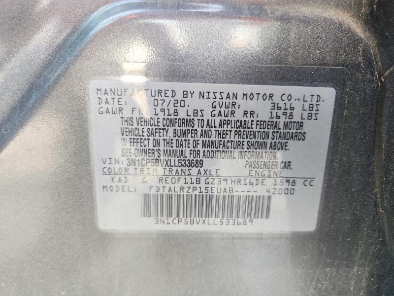 2020 NISSAN KICKS S 14