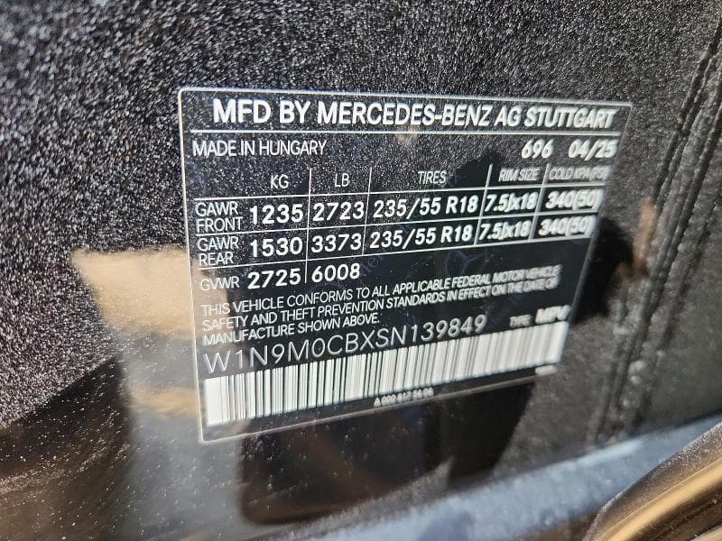 2025 MERCEDES-BENZ EQB 250+ 250+ 13