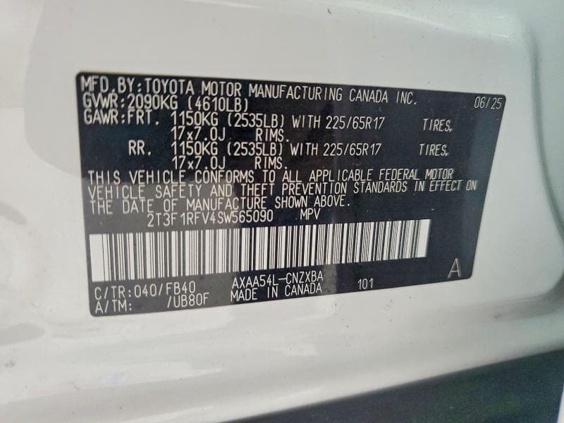 2025 TOYOTA RAV4 LE 13