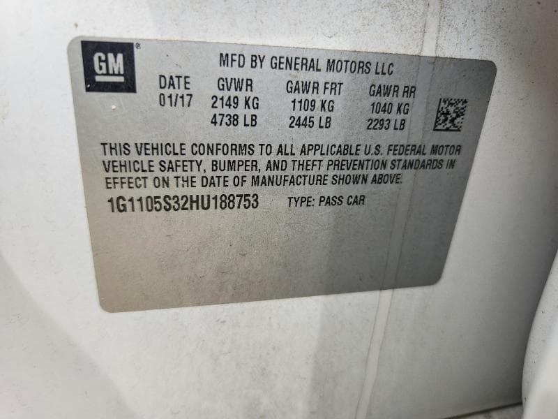 2017 CHEVROLET IMPALA LT 12