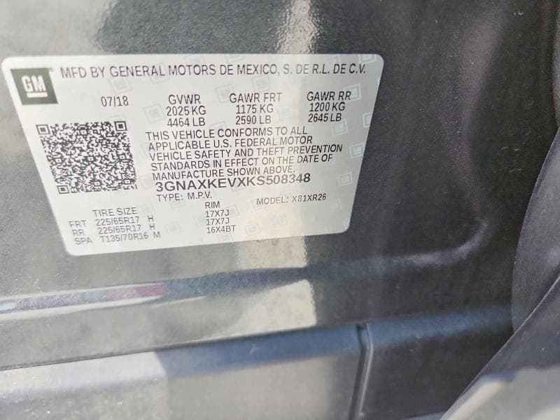 2019 CHEVROLET EQUINOX LT 13