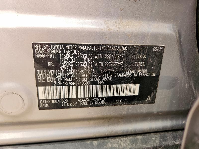 2021 TOYOTA RAV4 LE LE 13