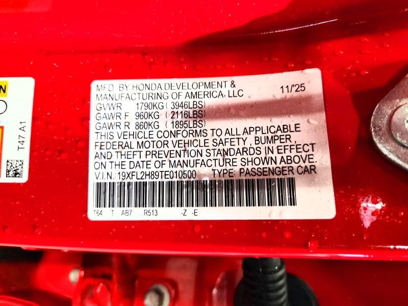2026 HONDA CIVIC SPORT SPORT 12