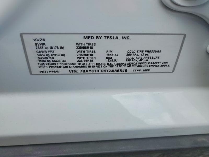 2026 TESLA MDL Y 12