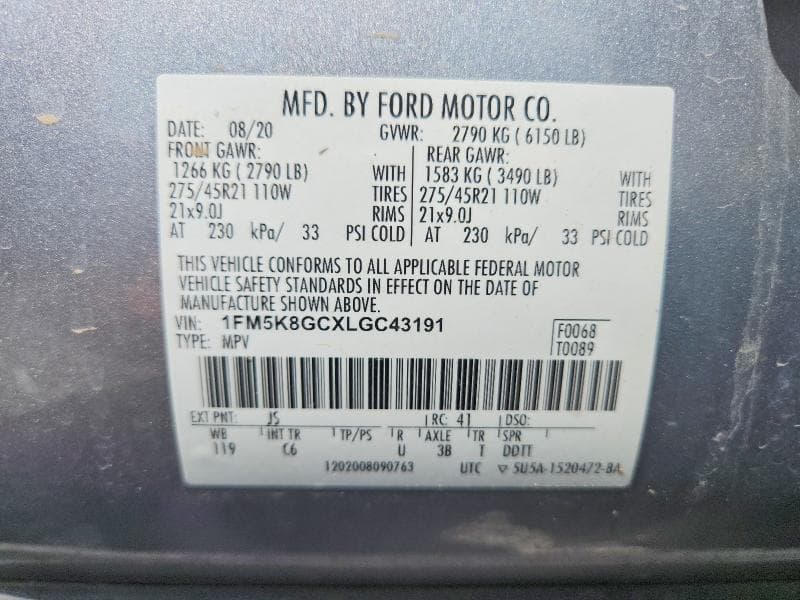 2020 FORD EXPLORER ST ST 13