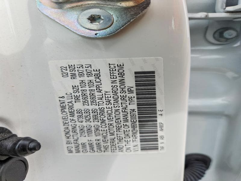 2022 HONDA CR-V EXL EXL 14