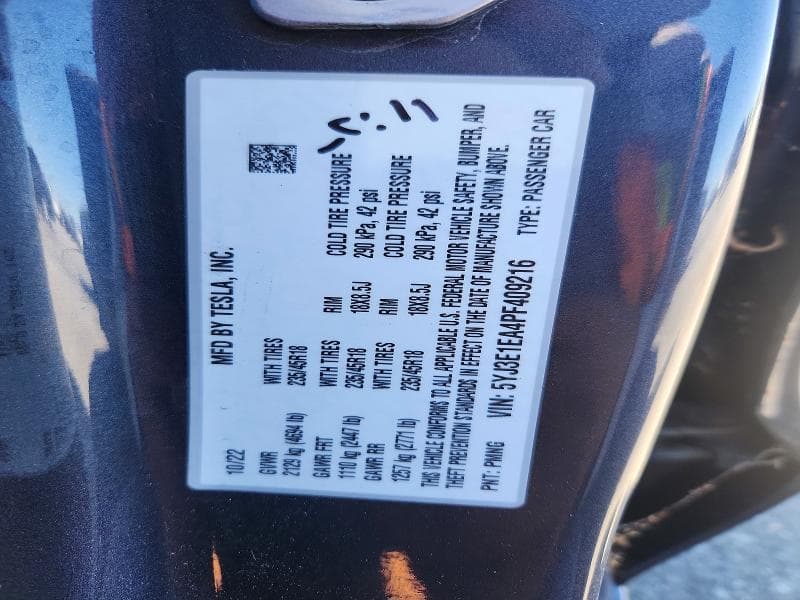 2023 TESLA MODEL 3 12