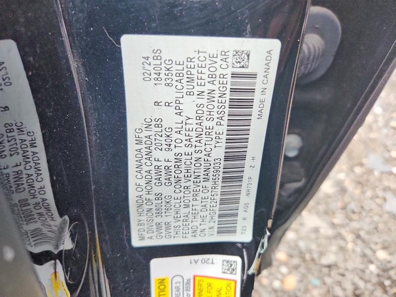 2024 HONDA CIVIC SPORT 12