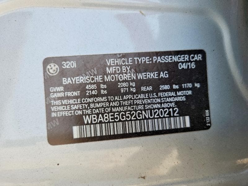 2016 BMW 320 XI 12