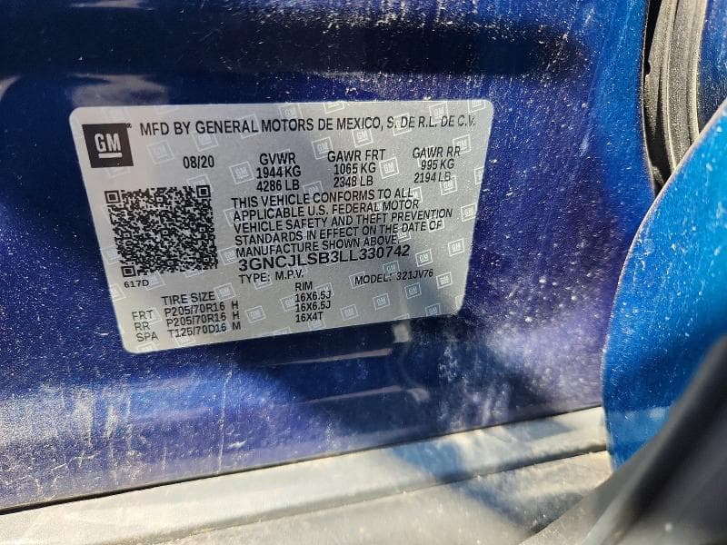2020 CHEVROLET TRAX 1LT 1LT 13