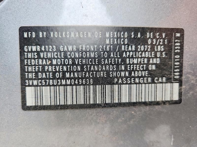 2021 VOLKSWAGEN JETTA S 12