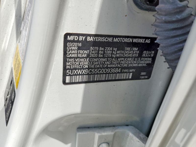 2016 BMW X3 XDRIVE28I 13
