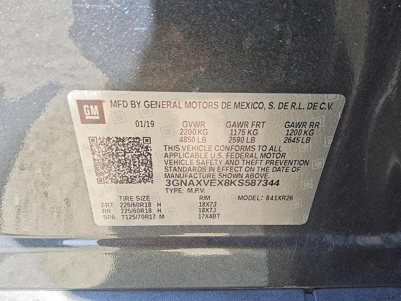 2019 CHEVROLET EQUINOX LT 12