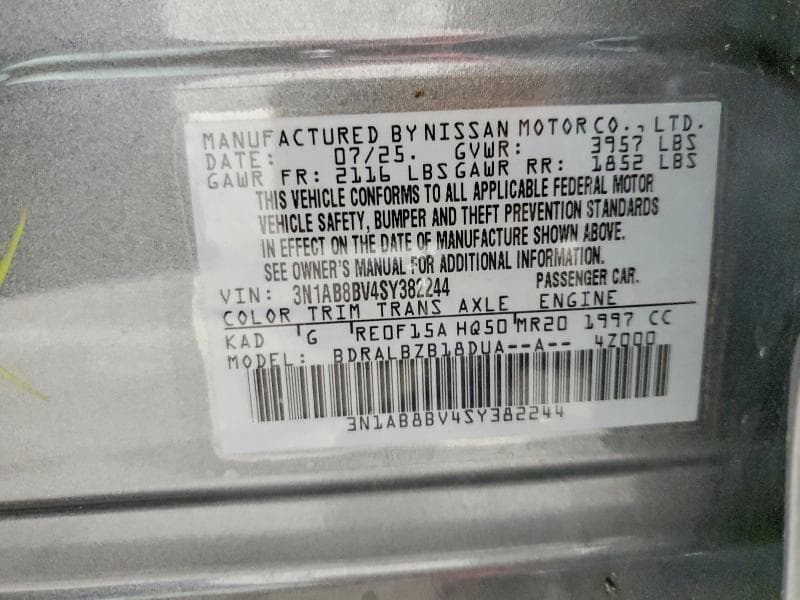 2025 NISSAN SENTRA S 12