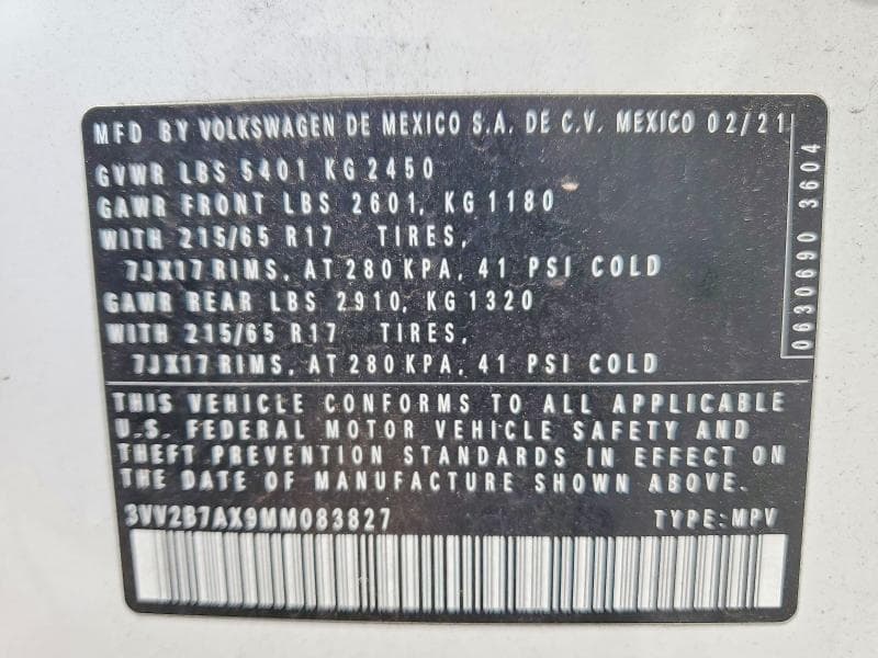 2021 VOLKSWAGEN TIGUAN SE 13