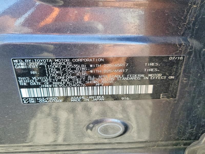2018 TOYOTA RAV4 LE 13