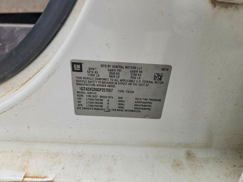 2016 GMC SIERRA K3500 SLT 12