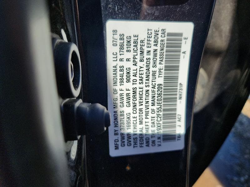 2018 HONDA CIVIC LX 12