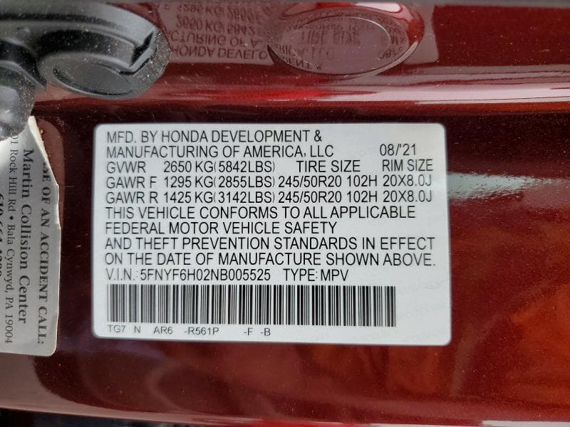 2022 HONDA PILOT ELITE 14