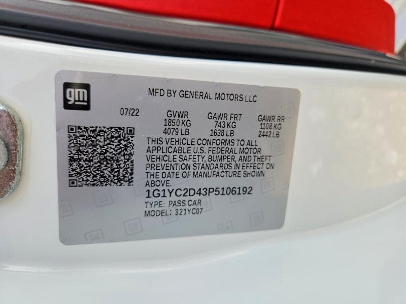 2023 CHEVROLET CORVETTE STINGRAY 3LT 12