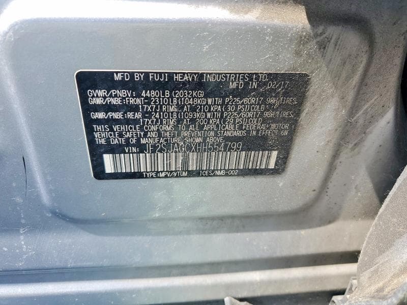 2017 SUBARU FORESTER 13