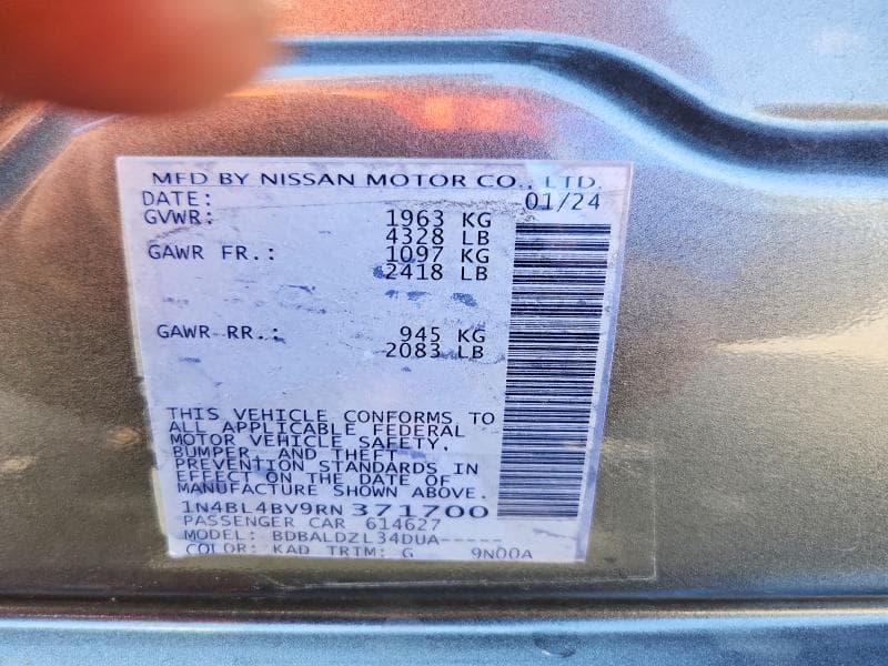 2024 NISSAN ALTIMA S 12